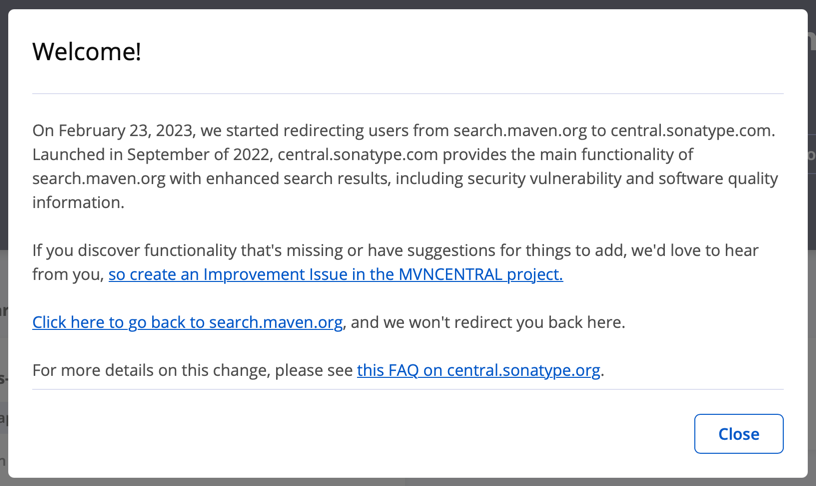 Redirect popup